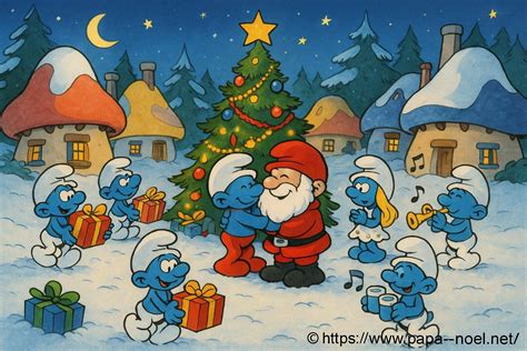 Schtroumpfs célébrant Noël