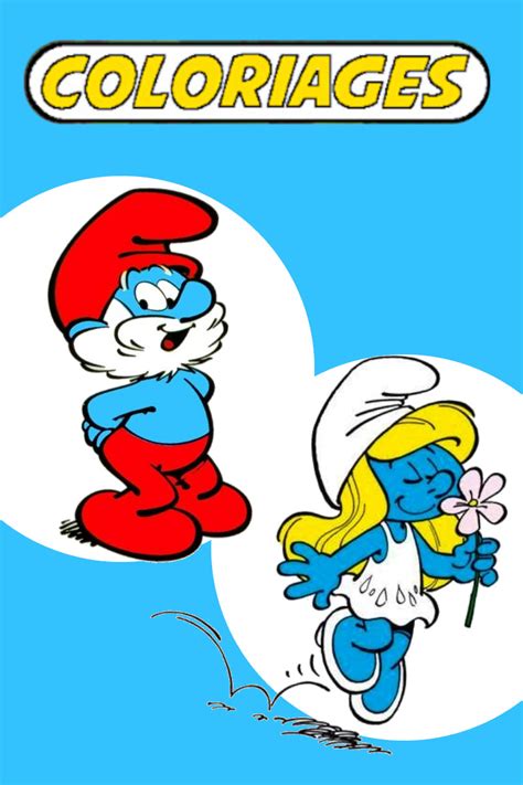 Enfant coloriant un Schtroumpf