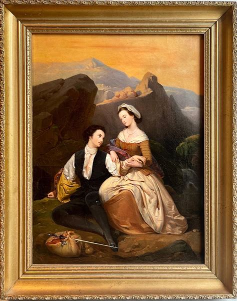 Peinture romantique d'un cheval dans un paysage.