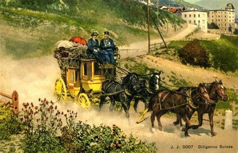 Ancienne diligence tirée par des Percherons