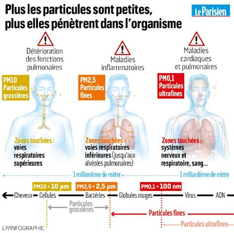 représentation des particules fines dans l'air