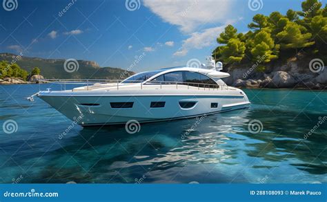 Yacht de luxe naviguant en mer
