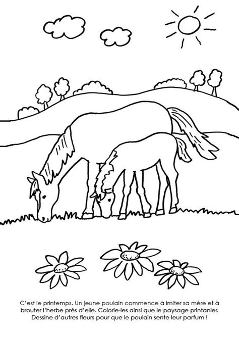 Illustration d'une jument dans un paysage breton