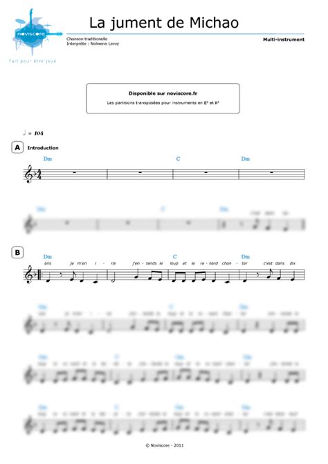 Partition musicale de 