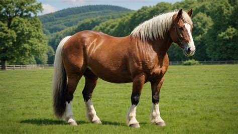Cheval de trait normand attelé à une calèche