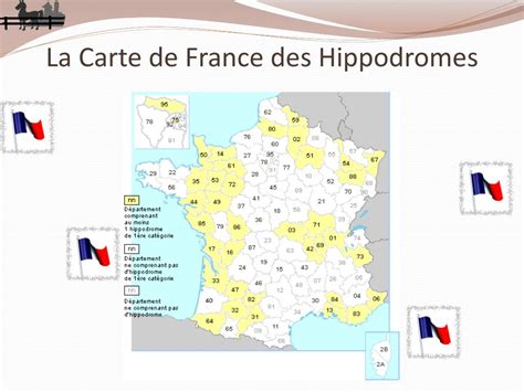 Carte des principaux hippodromes en France