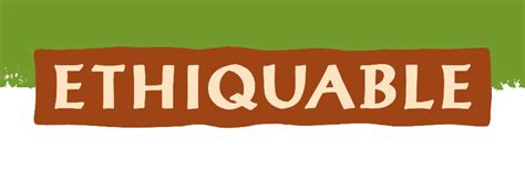 logo ETHIQUABLE avec des symboles de coopérative et de commerce équitable