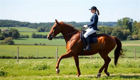 Cavalier et cheval au trot
