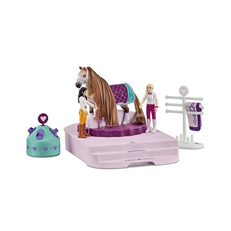 Ensemble de figurines de chevaux Schleich avec accessoires de pansage