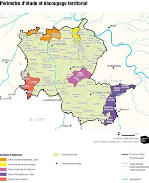 Carte du Parc Régional du Gâtinais français