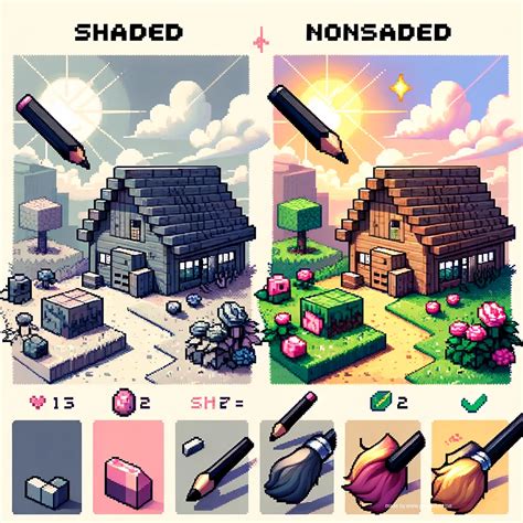 Exemple de technique d'ombrage en pixel art