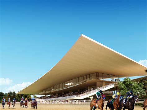 Vue intérieure de la nouvelle tribune de l'hippodrome de Craon