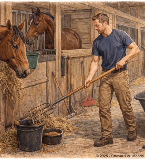 Diagramme des compétences d'un palefrenier soigneur