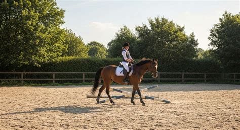 Cavalier travaillant au sol avec un cheval à l'aide d'une cordelette