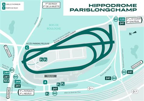 Carte des parkings INDIGO autour de l'Hippodrome de Longchamp