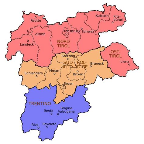 Carte historique du Tyrol