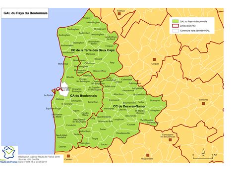 Carte du Boulonnais et des régions voisines