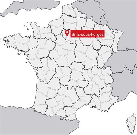 Carte de Briis-sous-Forges indiquant les deux adresses mentionnées