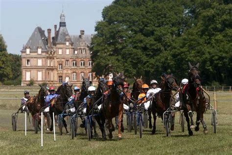 Image aérienne de l'hippodrome de Dozulé-Angerville montrant la piste en herbe