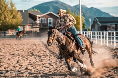 Cavalier pratiquant l'équitation Western