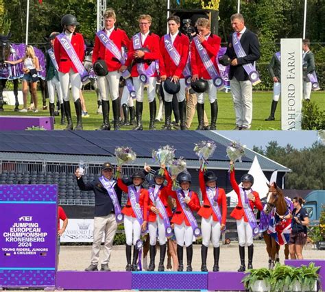 Podium des Championnats d'Europe Juniors de Working Equitation