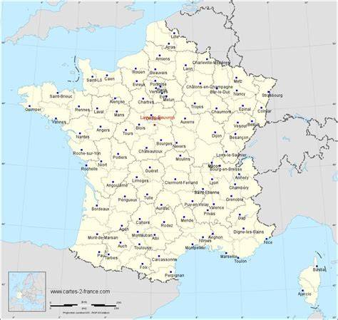 Carte de France indiquant Lamotte-Beuvron