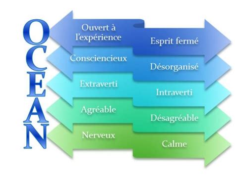 Diagramme du modèle OCEAN de personnalité