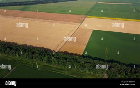 Vue aérienne de l'Ille-et-Vilaine avec des champs verts et une écurie