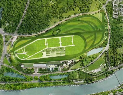 Vue aérienne de l'hippodrome de Longchamp