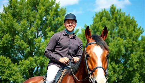 Cheval et cavalier travaillant des transitions sur le plat