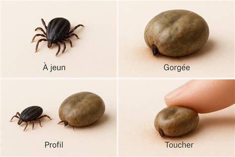 Représentation schématique de l'anatomie d'une tique, mettant en évidence les organes génitaux.