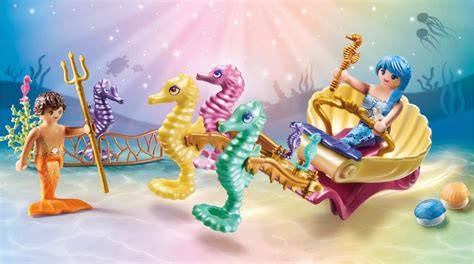 Playmobil sirènes et hippocampes dans l'océan