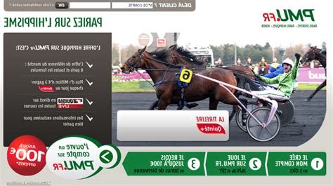 Interface de paris en ligne PMU.fr