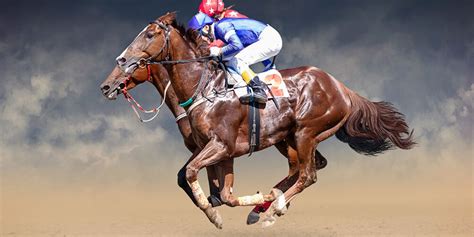 Un cheval pur-sang au galop sur une piste de course