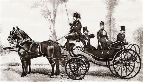 Représentation d'une calèche ancienne tirée par un cheval