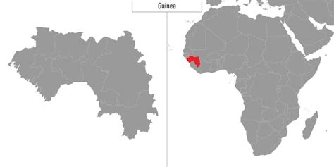 Carte de l'Afrique avec le Burundi et la Guinée mis en évidence