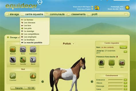 Diverses races de chevaux disponibles dans Equideow