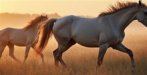 Chevaux de Camargue dans leur environnement naturel