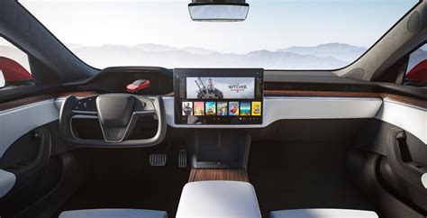 Intérieur Tesla Model X Plaid avec écran