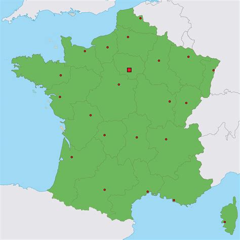 Carte de France avec des points représentant des entreprises de services automobiles