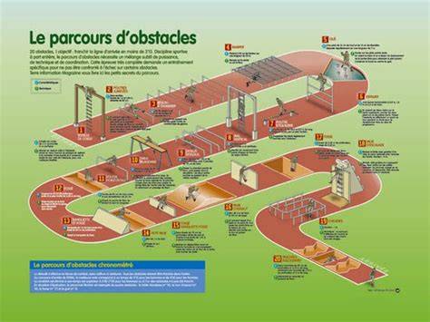 Schéma du parcours d'obstacles d'Auteuil