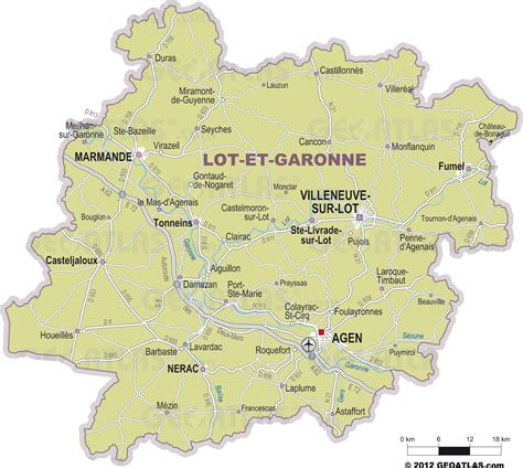 Carte de France mettant en évidence le Lot-et-Garonne