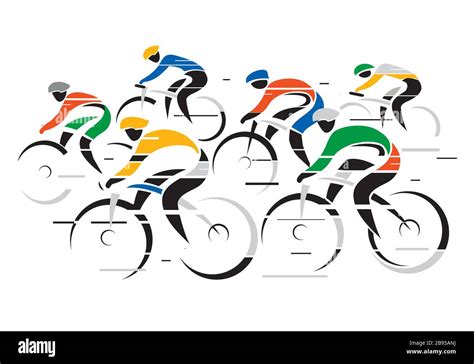 Cycliste en action dans une course de vélo