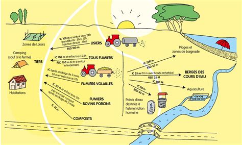 Schéma des distances réglementaires pour les installations équestres