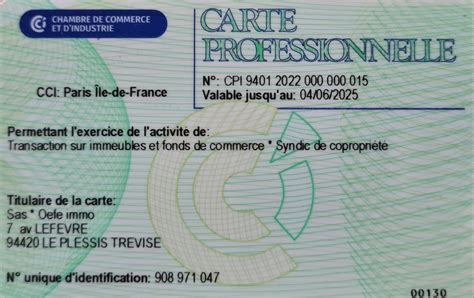 Organigramme du processus de délivrance de la carte professionnelle