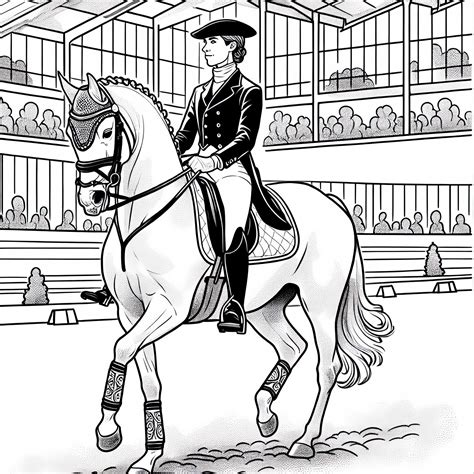 Cavalière souriante lors d'une séance d'équitation dans la carrière