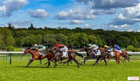Champ de courses avec des chevaux et des jockeys pendant le Prix de l'Arc de Triomphe