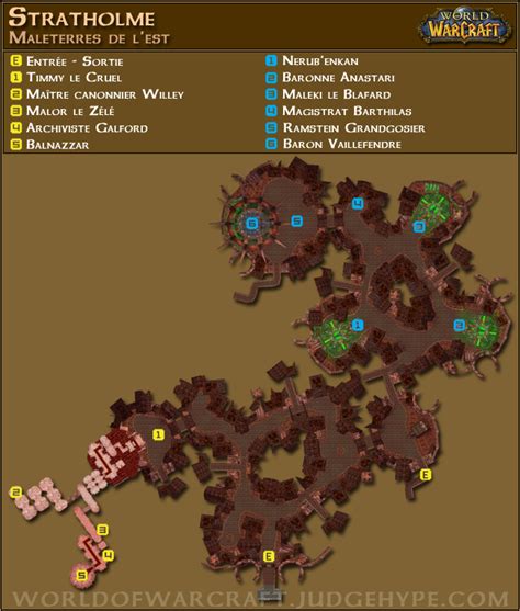 Carte de Stratholme dans les Maleterres de l'Est