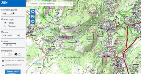Carte IGN topographique
