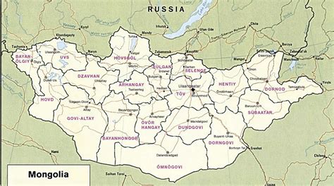 Carte de la steppe mongole